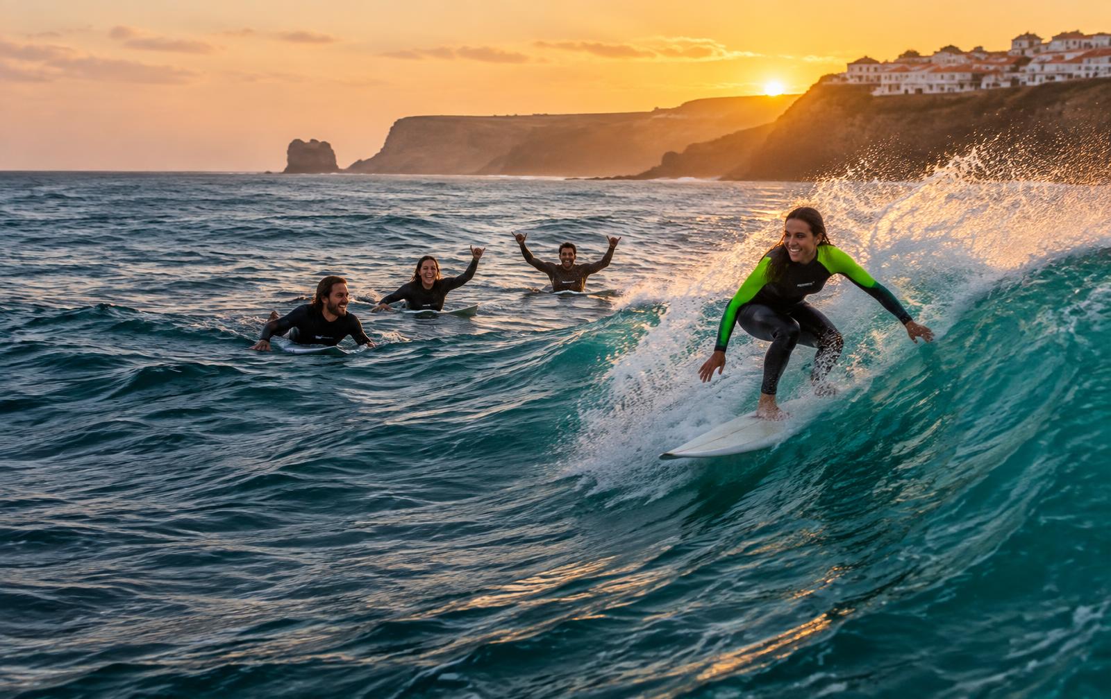 Crew wahp durante una sessione di surf